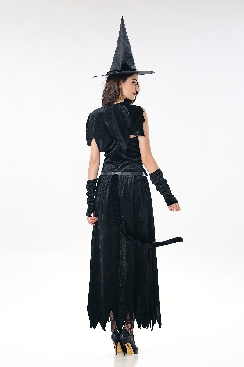 F1841 Sexy black wicked kitten witch costume